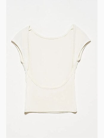 T-shirt justa jersey com recorte manga curta dilvin