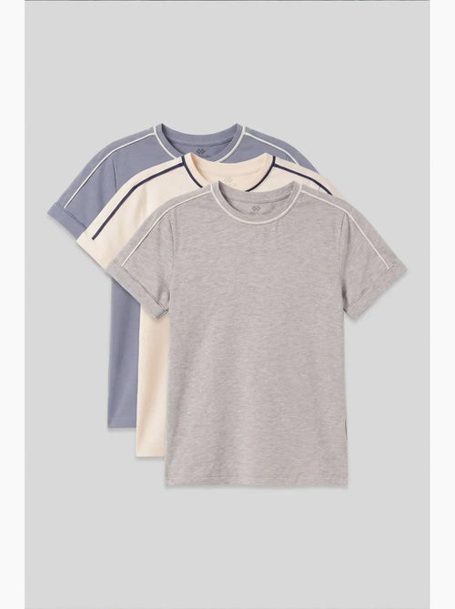 T-shirt juvenil unissexo de algodão e elastano tommy - Kiabi