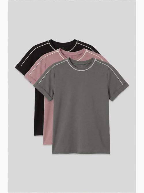 T-shirt juvenil unissexo de algodão e elastano tommy - Kiabi