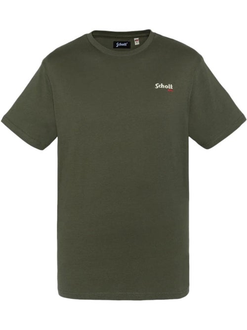 T-shirt Kaki Bordada Schott para Homem - Kiabi T-shirt Kaki Bordada Schott para Homem - Kiabi