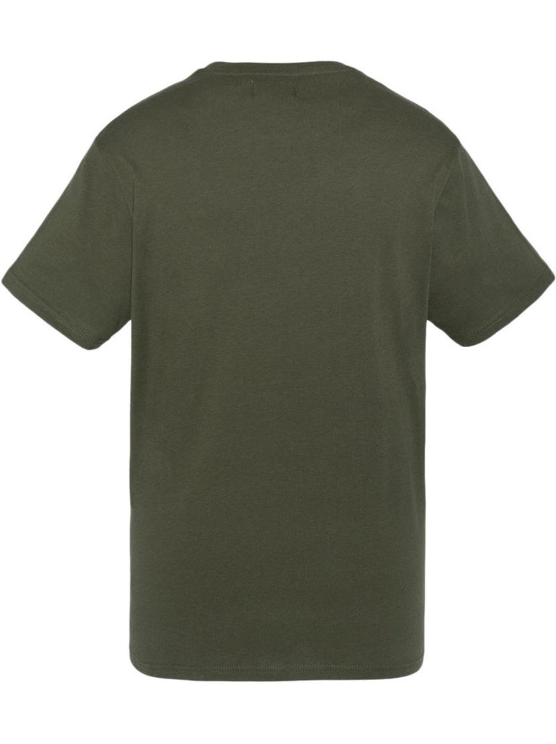 T-shirt Kaki Bordada Schott para Homem Verde cáqui claro - Kiabi