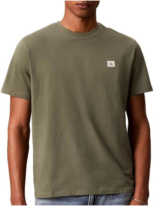 T-shirt kaki calvin klein jeans crachá para homem l4g - Kiabi T-shirt kaki calvin klein jeans crachá para homem l4g - Kiabi