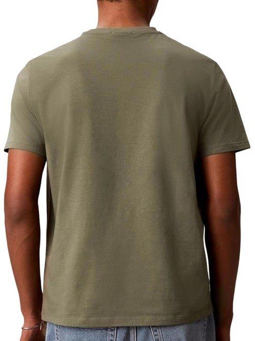 T-shirt kaki calvin klein jeans crachá para homem l4g - Kiabi T-shirt kaki calvin klein jeans crachá para homem l4g - Kiabi