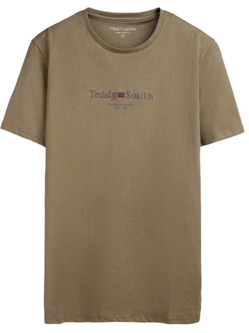T-shirt kaki claro para homem teddy smith 11017024d0 - Kiabi