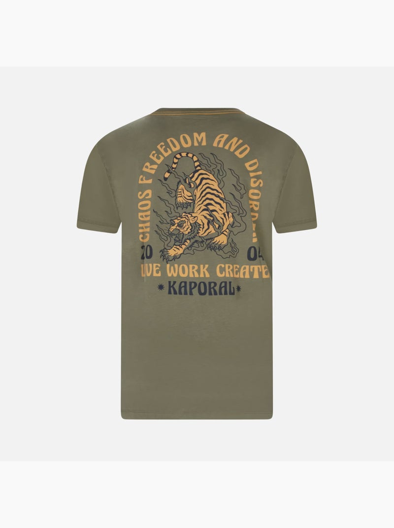 T-shirt Kaki Kaporal BENZI para Homem Verde cáqui claro - Kiabi