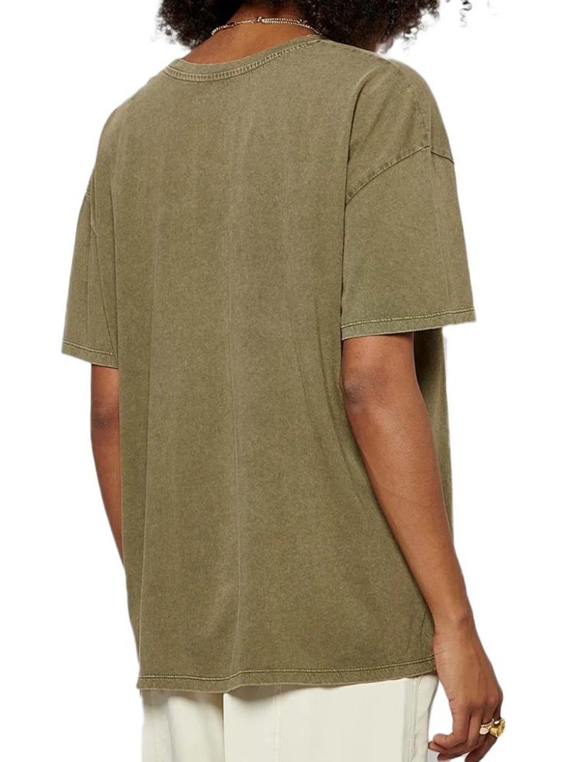 T-shirt Kaki Kaporal SASSY para Mulher Verde cáqui claro - Kiabi