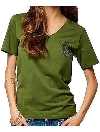 T-Shirt Kaki Kaporal VALM para Mulher