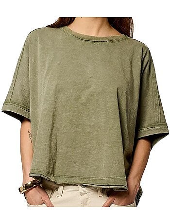 T-shirt Kaki Kaporal Vison para Mulher