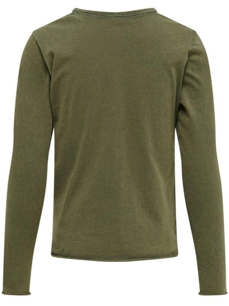 T-shirt Kaki Lucy para Menina Kids Only Verde cáqui claro - Kiabi