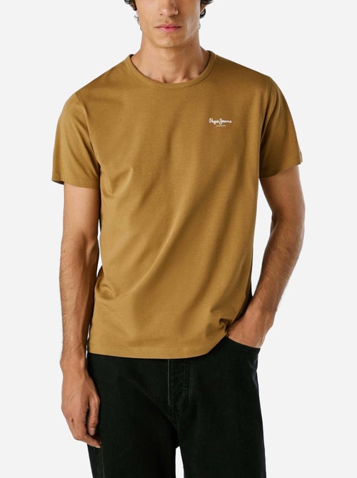 T-Shirt Kaki Masculina Pepe Jeans Original Basic 3 - Kiabi