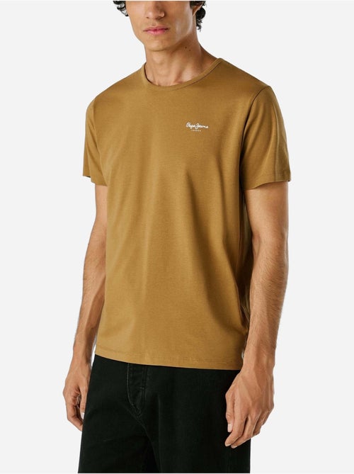 T-Shirt Kaki Masculina Pepe Jeans Original Basic 3 - Kiabi