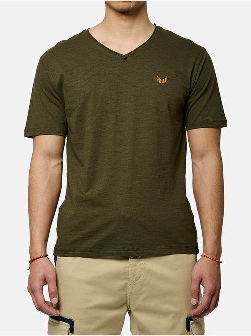 T-shirt Kaki Masculino Kaporal BETER - Kiabi T-shirt Kaki Masculino Kaporal BETER - Kiabi