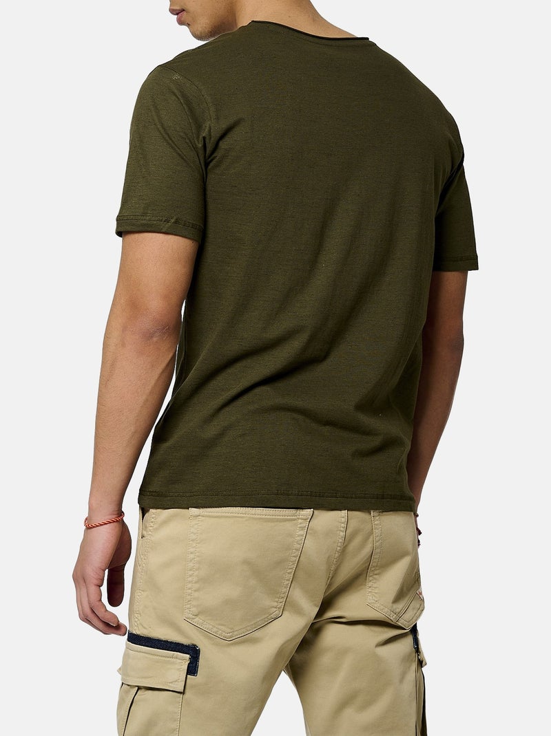 T-shirt Kaki Masculino Kaporal BETER Verde - Kiabi