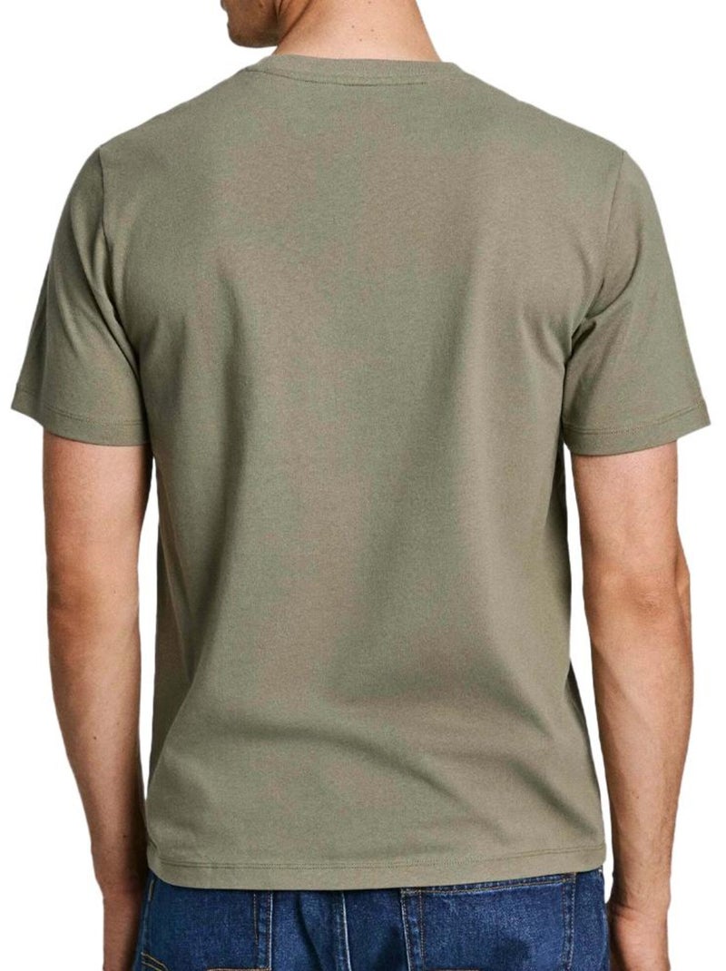 T-shirt Kaki para Homem Pepe Jeans Connor Verde cáqui claro - Kiabi