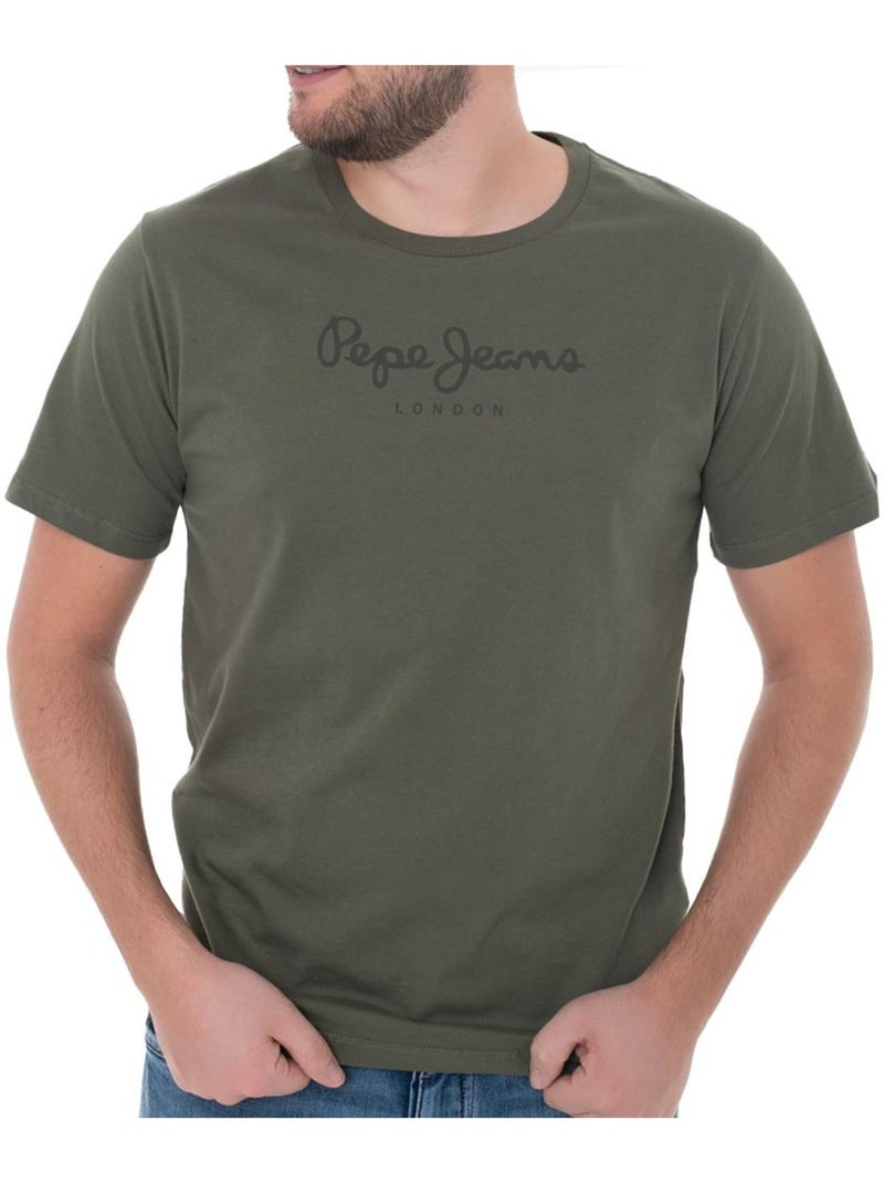 T-shirt Kaki para Homem Pepe Jeans Eggo SEB Verde cáqui claro - Kiabi