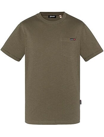 T-shirt kaki para homem schott tskea1