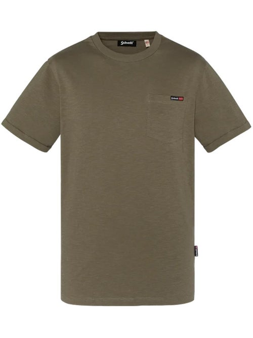 T-Shirt Kaki para Homem Schott TSKEA1 - Kiabi