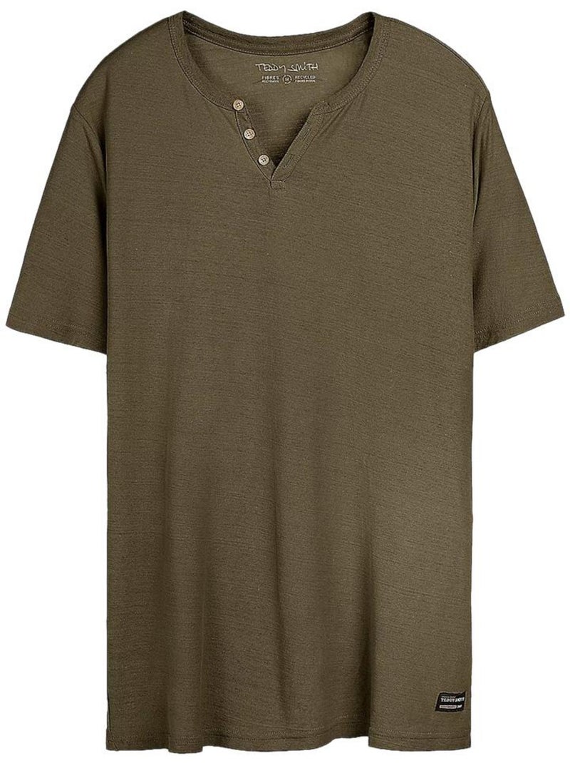 T-Shirt Kaki para Homem Teddy Smith Gabriel Verde cáqui claro - Kiabi