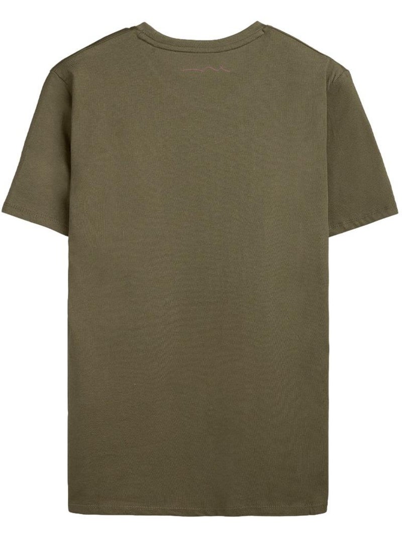 T-shirt kaki para homem teddy smith total 1 Verde cáqui claro - Kiabi