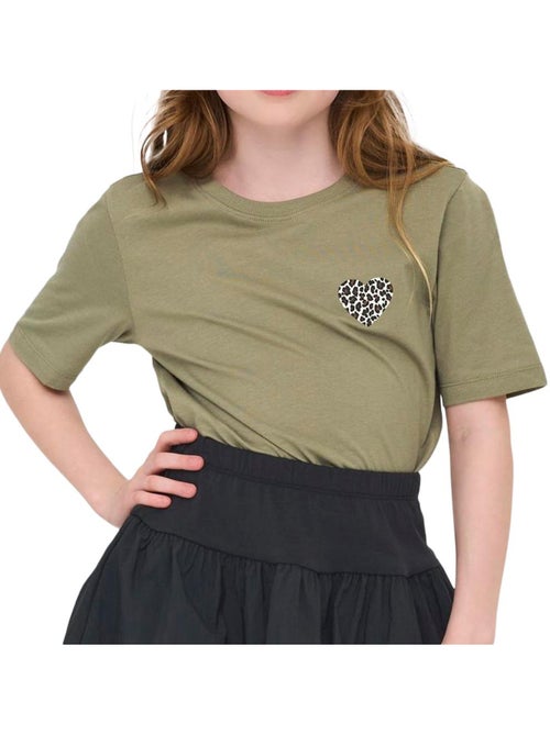 T-Shirt Kaki para Menina ONLY Kids Kogrex - Kiabi T-Shirt Kaki para Menina ONLY Kids Kogrex - Kiabi