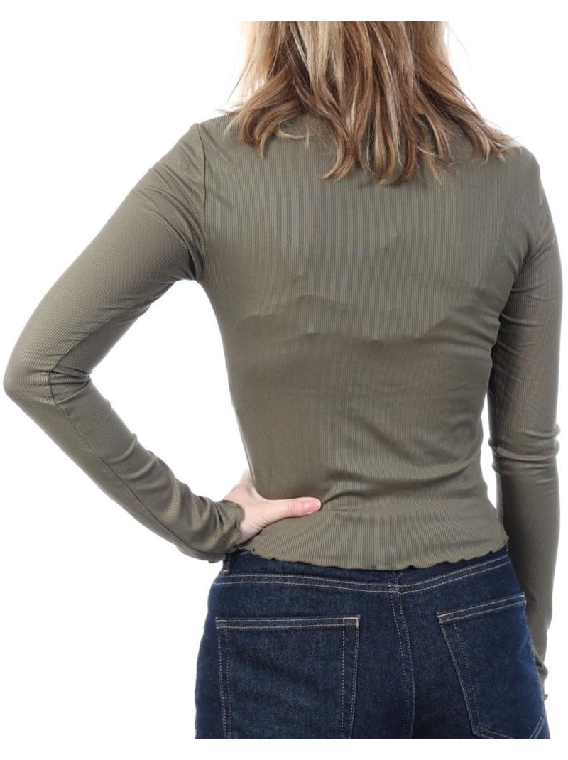 T-shirt Kaki Sofia Vero Moda para Mulher Verde cáqui claro - Kiabi