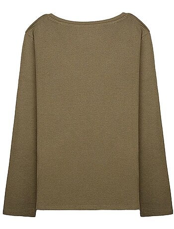 T-shirt Kaki Teddy Smith Miana para Mulher