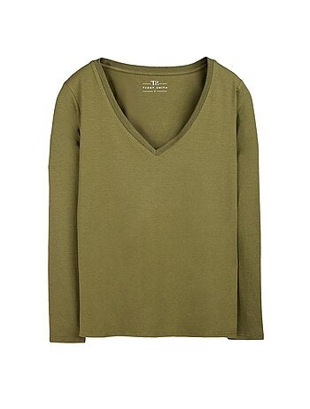 T-shirt kaki teddy smith miana para mulher