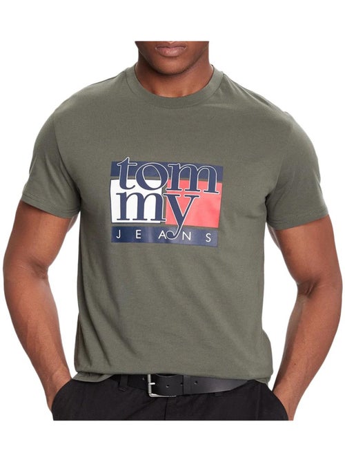 T-shirt Kaki Tommy Hilfiger com Bandeira para Homem - Kiabi T-shirt Kaki Tommy Hilfiger com Bandeira para Homem - Kiabi