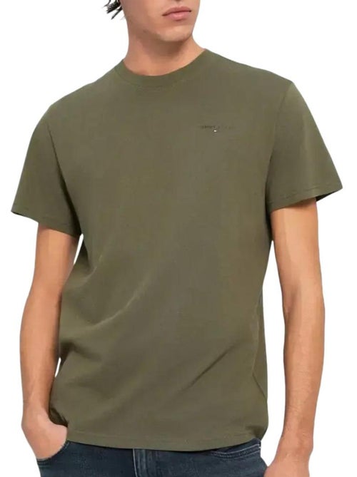T-shirt Kaki Tommy Hilfiger Tjm Slim Linear para Homem - Kiabi