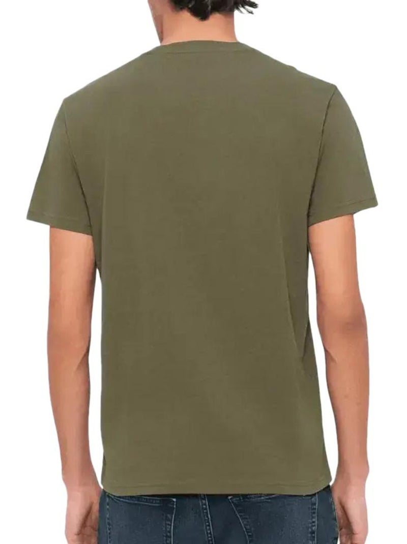 T-shirt Kaki Tommy Hilfiger Tjm Slim Linear para Homem Verde cáqui claro - Kiabi