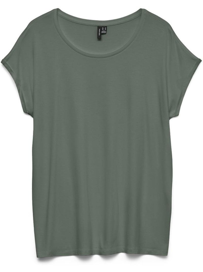 T-shirt Kaki Vero Moda Fosia para Mulher Verde - Kiabi