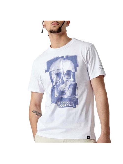 T-Shirt Kaporal BERTO para Homem Branco/Azul - Kiabi