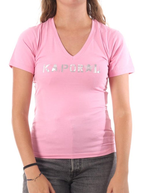 T-shirt Kaporal ENDA Rosa para Mulher - Kiabi T-shirt Kaporal ENDA Rosa para Mulher - Kiabi