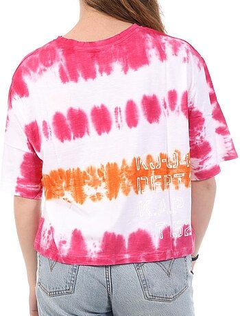 T-Shirt Kaporal EVEE para Mulher Branco/Rosa