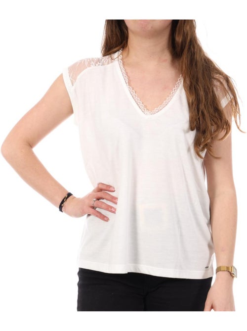 T-Shirt Kaporal FAITH Branco para Mulher - Kiabi