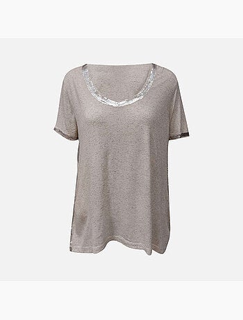 T-shirt Kaporal FELIX Bege Mesclado para Mulher