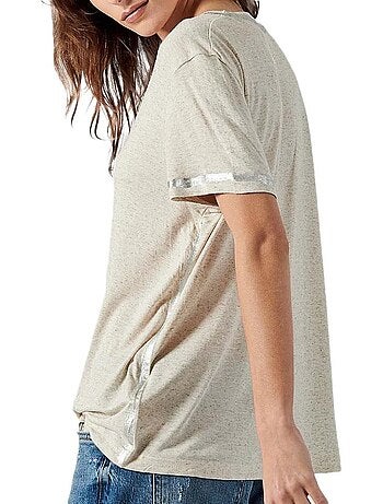 T-shirt kaporal felix bege mesclado para mulher