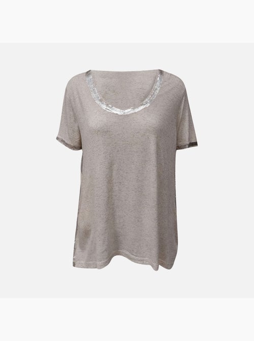 T-shirt Kaporal FELIX Bege Mesclado para Mulher - Kiabi T-shirt Kaporal FELIX Bege Mesclado para Mulher - Kiabi