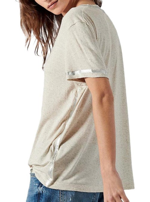 T-shirt kaporal felix bege mesclado para mulher - Kiabi T-shirt kaporal felix bege mesclado para mulher - Kiabi