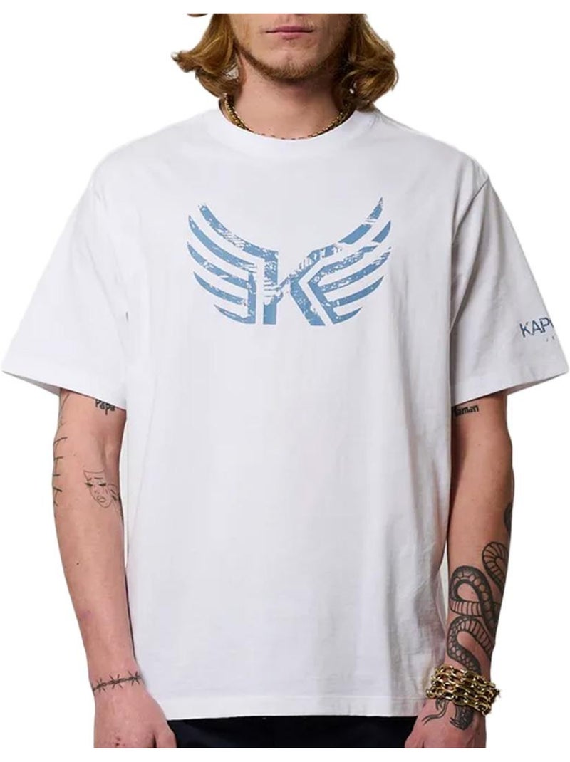 T-shirt Kaporal Jack para Homem Branco/Azul Branco - Kiabi