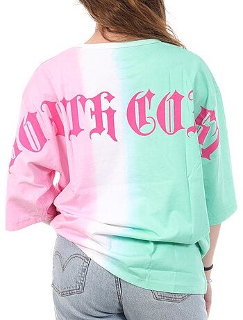 T-shirt Kaporal Miami para Mulher Rosa/Verde