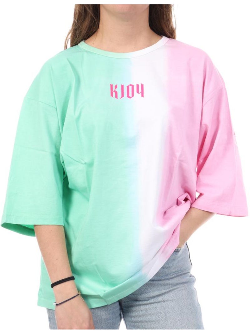 T-shirt Kaporal Miami para Mulher Rosa/Verde Verde - Kiabi