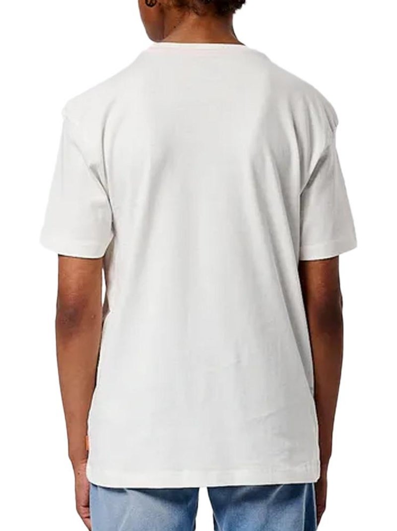 T-Shirt Kaporal Olla para Rapaz Branco/Vermelho Branco - Kiabi