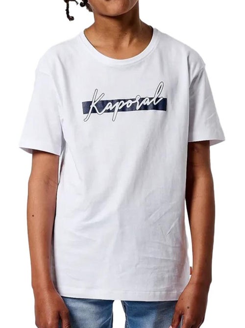 T-shirt Kaporal OMILE25 Branco para Rapaz - Kiabi T-shirt Kaporal OMILE25 Branco para Rapaz - Kiabi