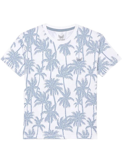 T-Shirt Kaporal Omyg para Rapaz Branco/Azul - Kiabi T-Shirt Kaporal Omyg para Rapaz Branco/Azul - Kiabi