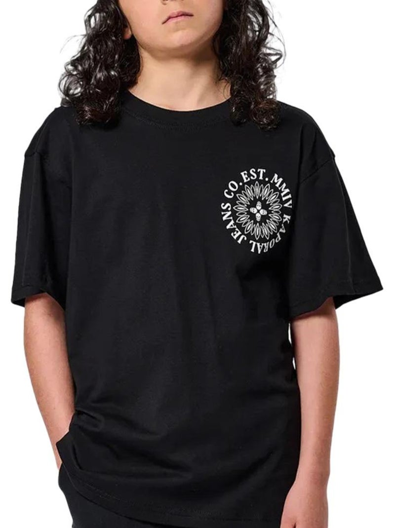T-Shirt Kaporal Onito Preto para Rapaz Preto - Kiabi