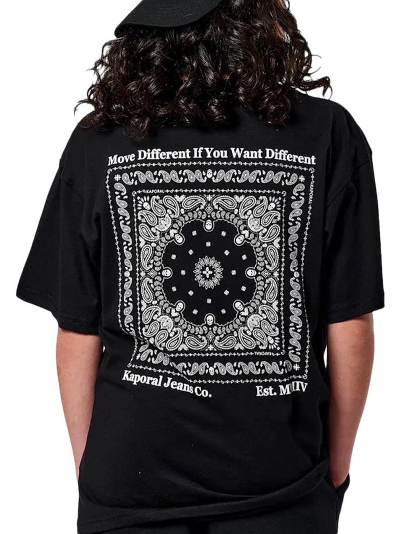 T-Shirt Kaporal Onito Preto para Rapaz Preto - Kiabi