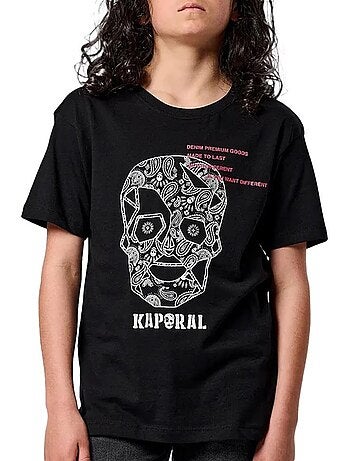 T-Shirt Kaporal Onix para Rapaz Preto