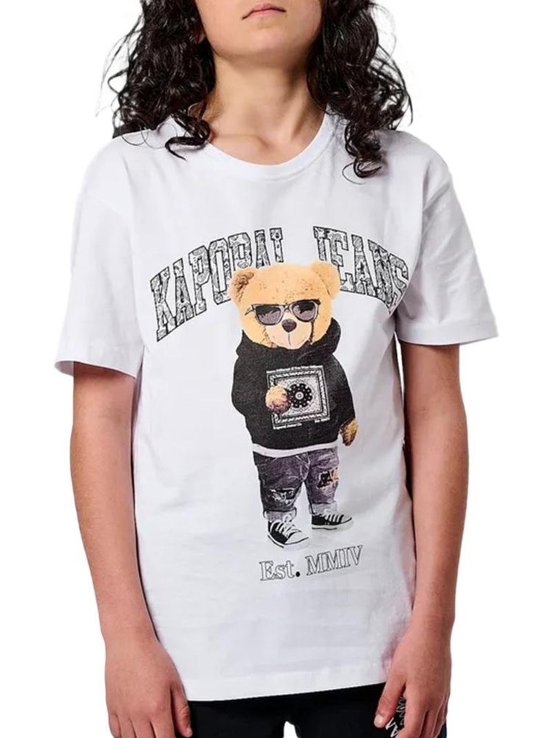 T-Shirt Kaporal Onour Branco para Rapaz Branco - Kiabi