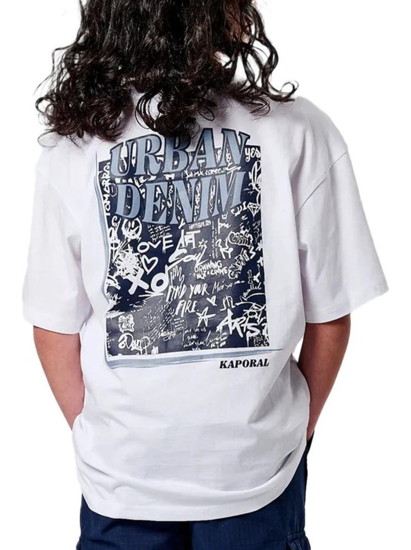 T-Shirt Kaporal Orion Branco para Rapaz Branco - Kiabi